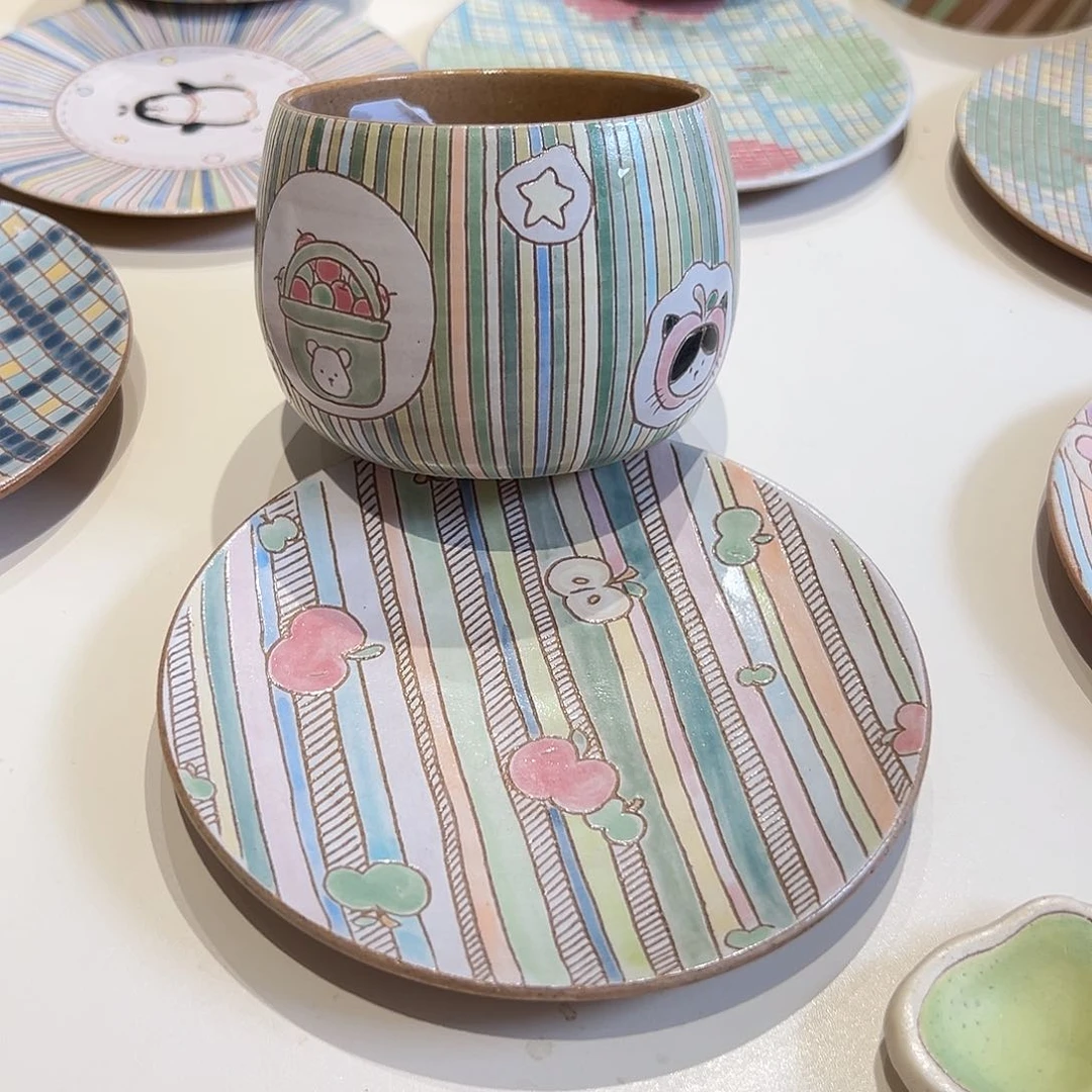 手作杯杯子杯子我****～杯子盘子一套
