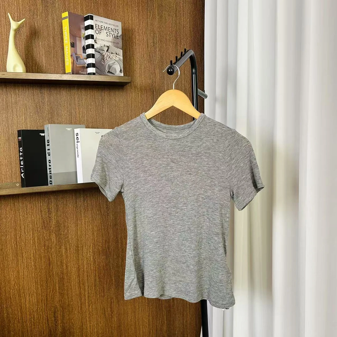 Diana-Tamara陈想【开始】莱赛尔天丝羊毛休闲松弛感短T CX24TS1001