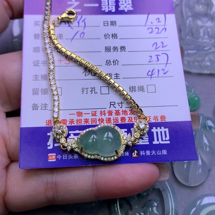 翡翠颈饰银S925镶嵌我**素翡翠