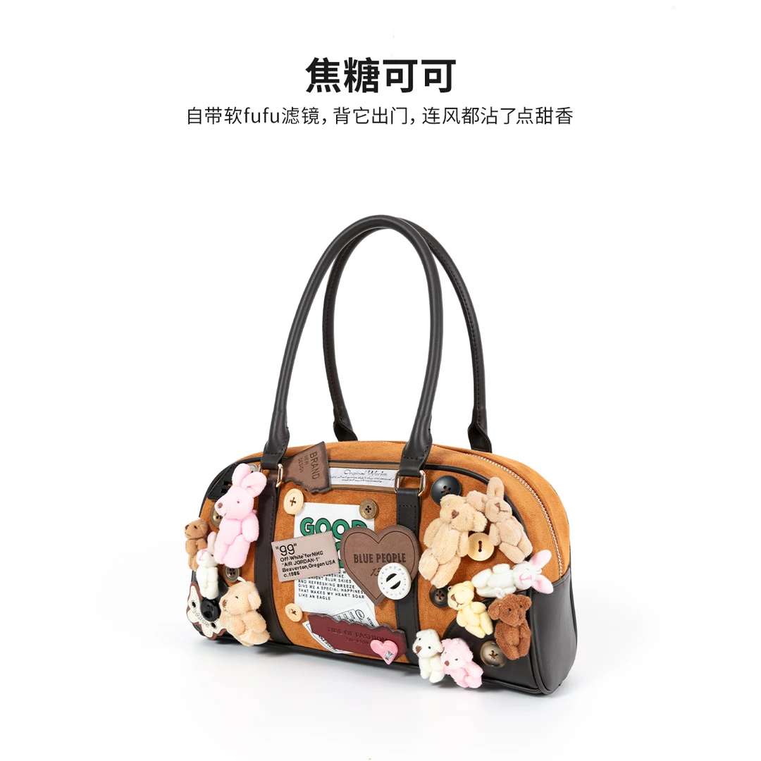焦糖可可 原创潮包手作时尚潮流休闲女士单肩女士包包