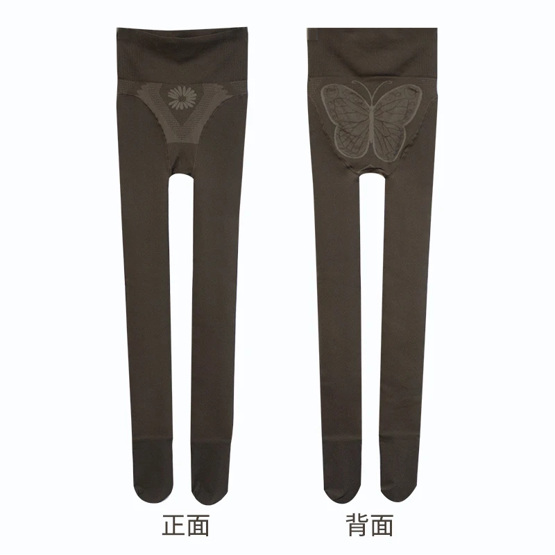 不掉裆女士打底裤连体裤袜薄绒无痕不勒KK150透气柔软高腰百搭