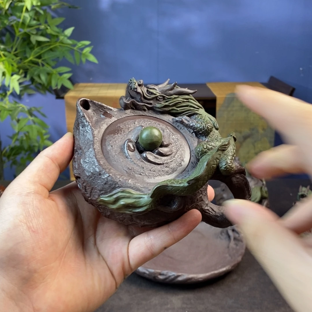 阿***衣茶壶紫砂紫砂 龙壶