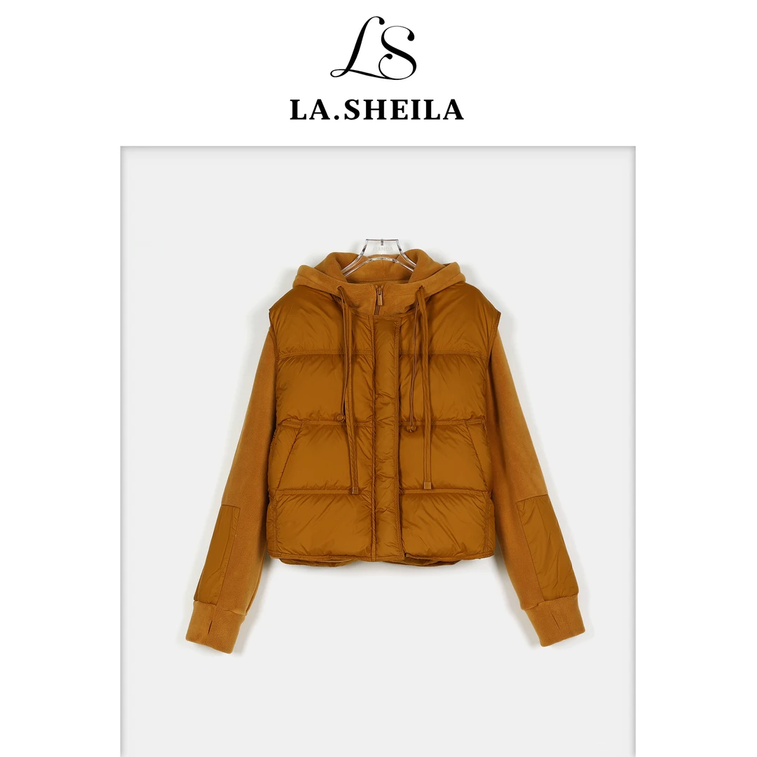 LA.Sheila“五花肉”连帽卫衣羽绒马甲两件套254-YRF/1103-9806