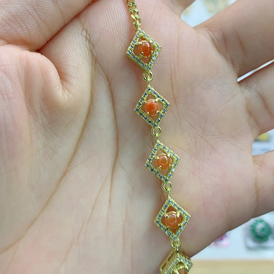 翡翠银S925镶嵌颈饰925银