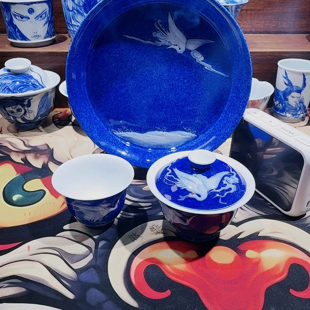 泥塑安**一撒蓝套装手工手绘