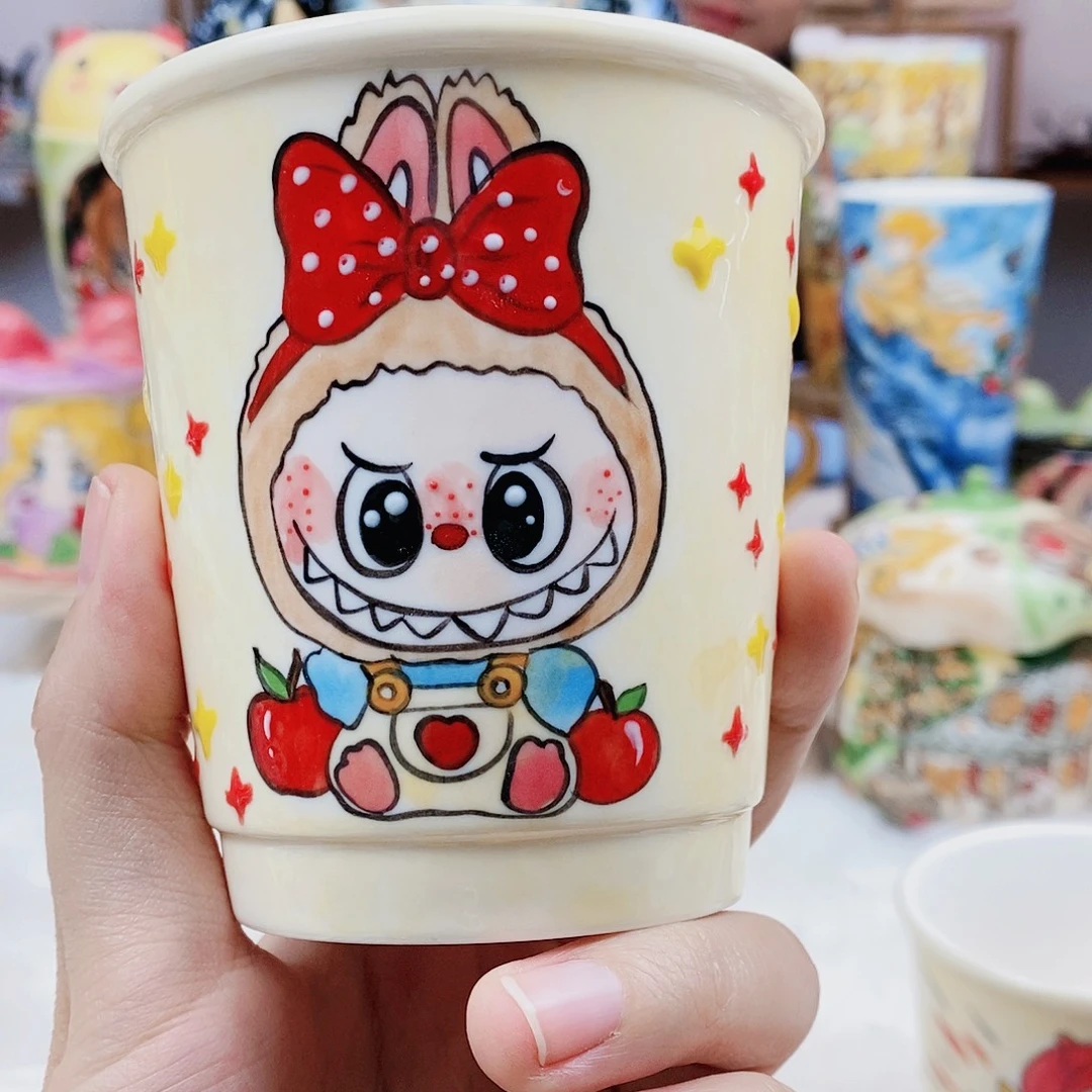 瓷片董董文创手绘陶瓷