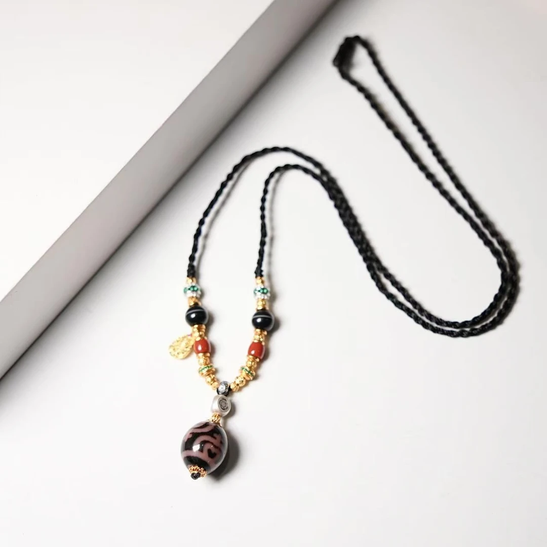 岚宫措|冈仁波齐-思金拉错-宝瓶天珠项链L706