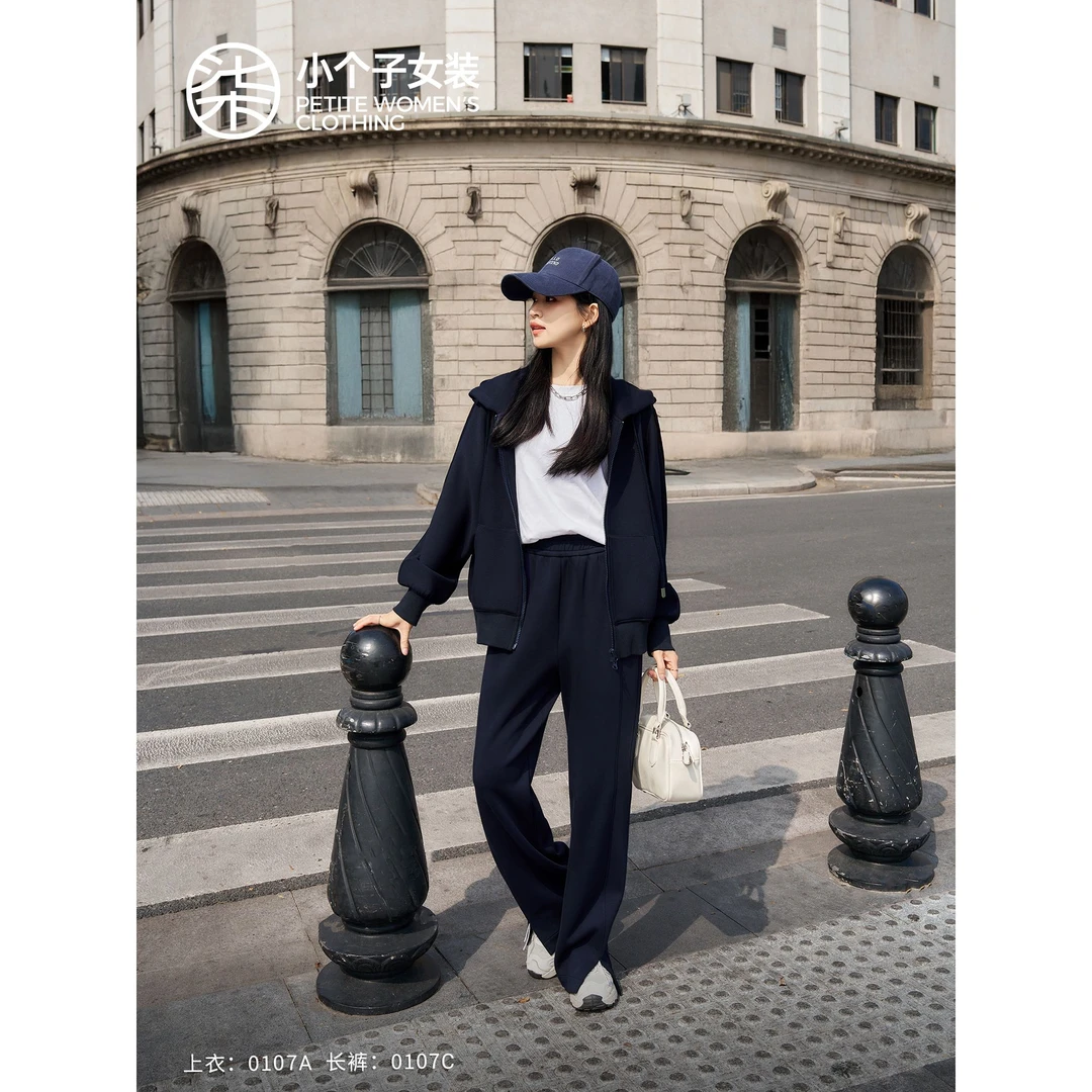 【大柒】【莱柔】0107A柒量一裁小个子双开拉链莱赛尔柔软顺滑外套女