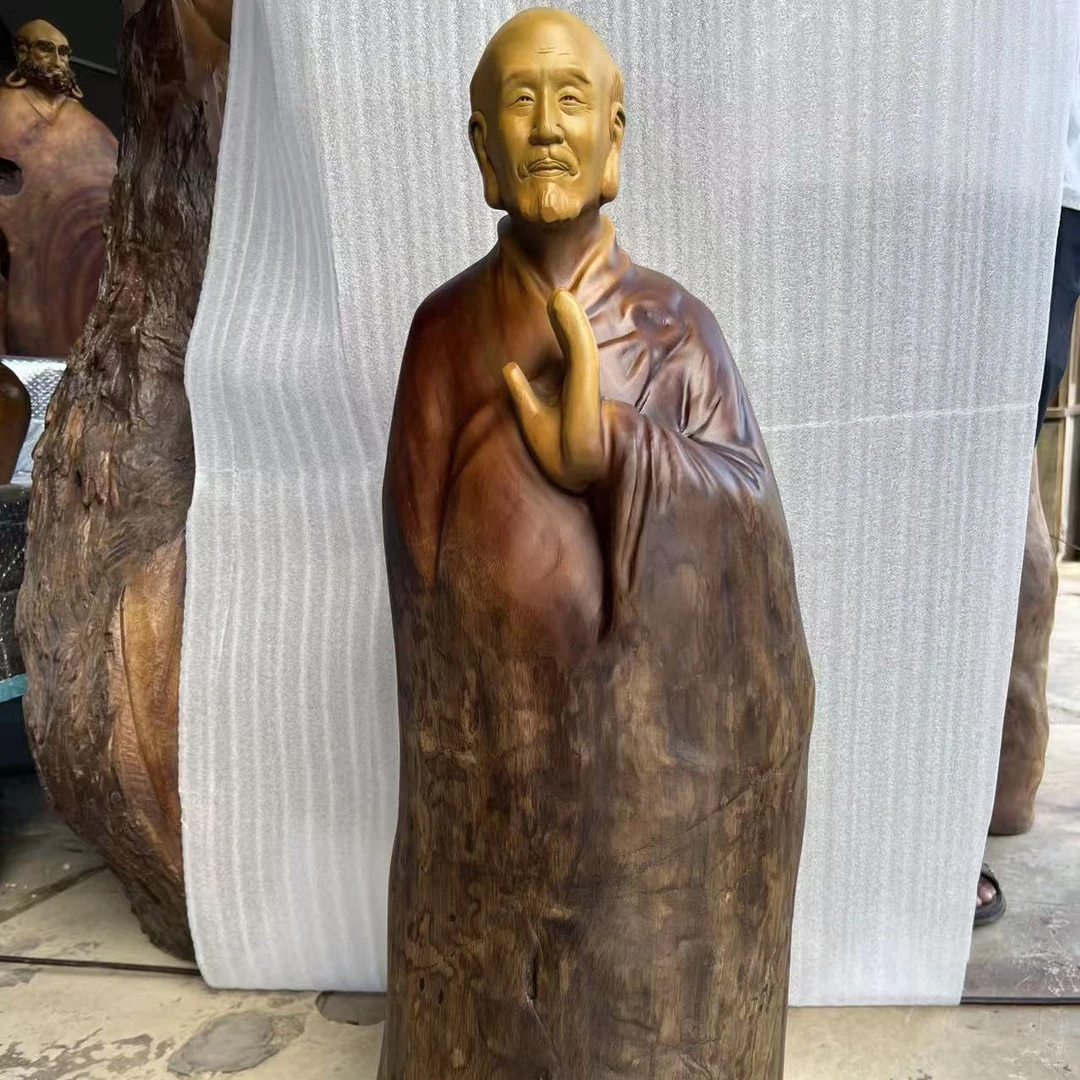 匠心手工雕刻    人物摆件