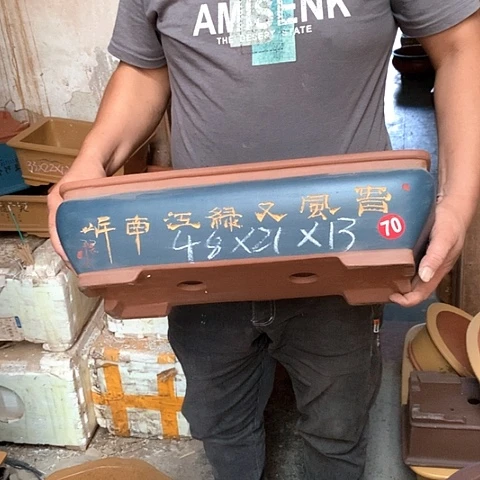 紫砂花盆手工制作