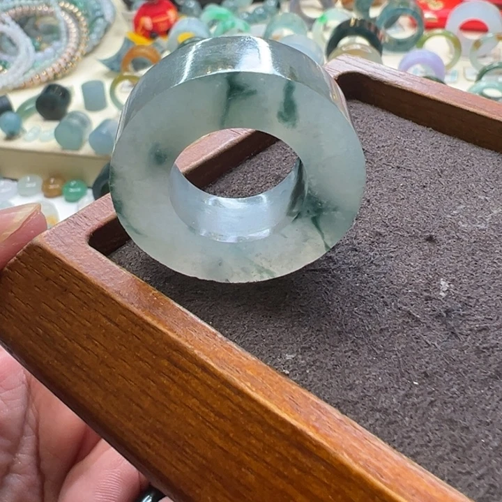 定制翡翠未镶嵌翡翠戒指17-33