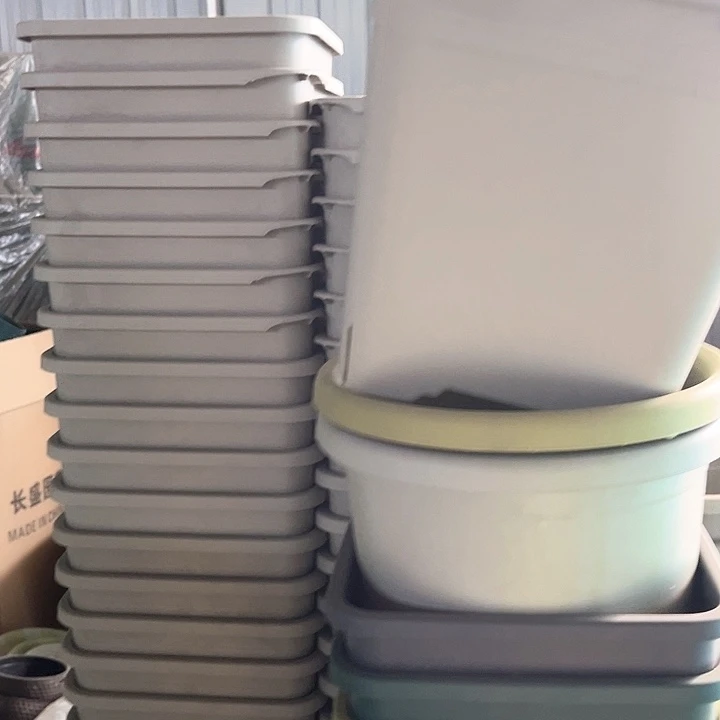 塑料瑕疵23方盆5个颜色随机