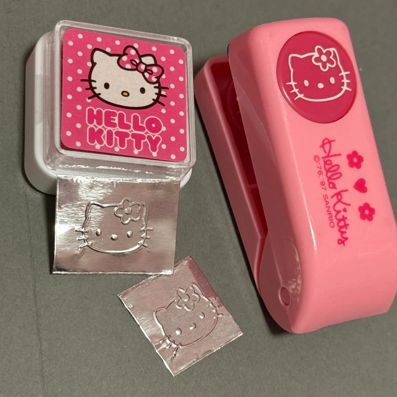 【现货直发】KT猫压花器解压玩具卡通可爱压花猫金属压花贴手机饰品