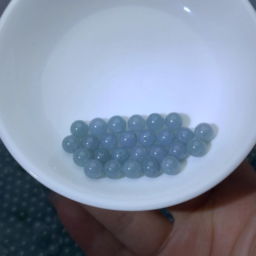 【闪购商品】翡翠手链未镶嵌卡7精品冰蓝水14颗 手链拍2单