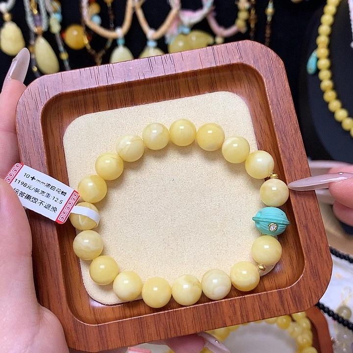 手链蜜蜡未镶嵌蜜蜡手串圆珠