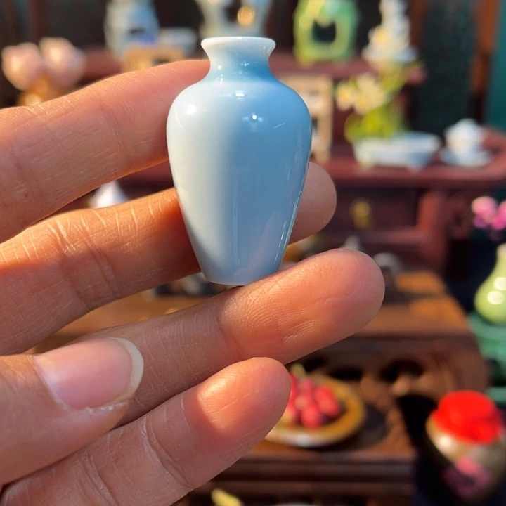 摆件微陶老王迷你花瓶