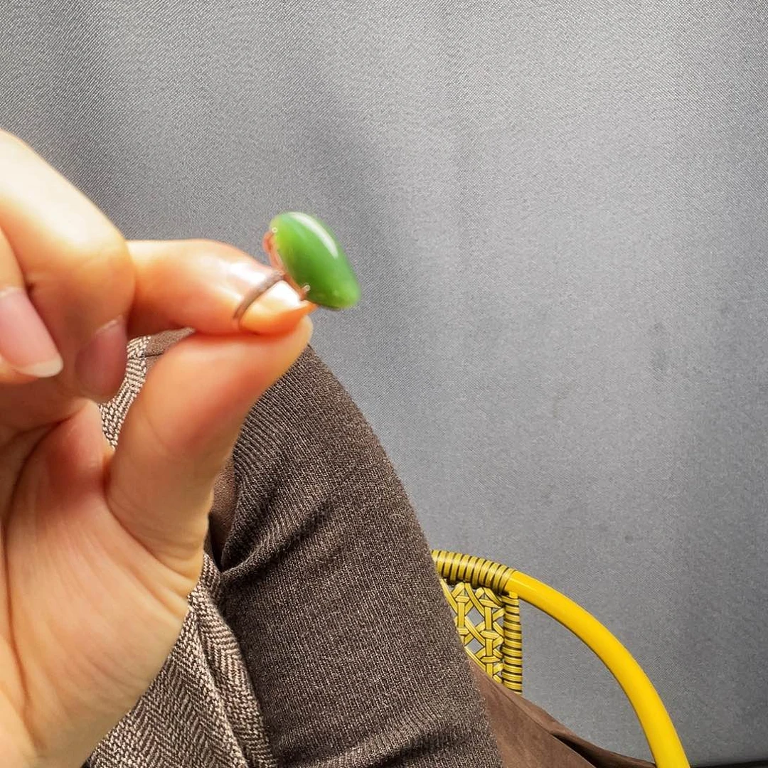 和田玉银S925镶嵌戒指