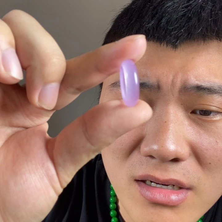 未镶嵌戒指翡翠高端时尚紫罗兰扳指