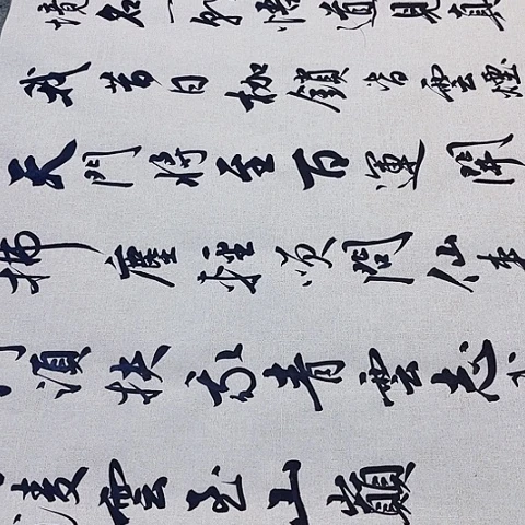 大***马扇子青云志行书六尺对开作品