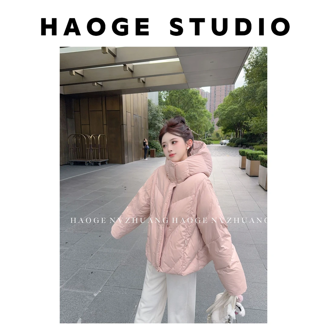 浩哥严选●热气球HGQ5YRF3699A羽绒服预时尚短款连帽宽松保暖冬季