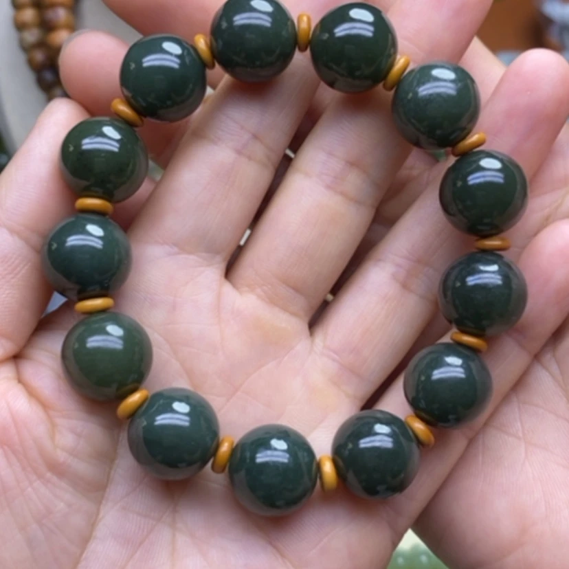 【闪购商品】未镶嵌手链岫岩河磨玉（透闪石质玉）