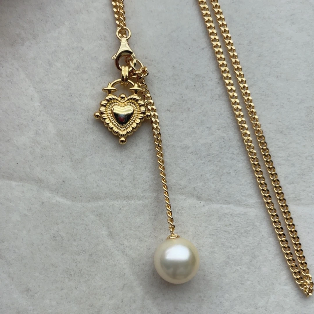 海水珍珠银S925镶嵌颈饰D79