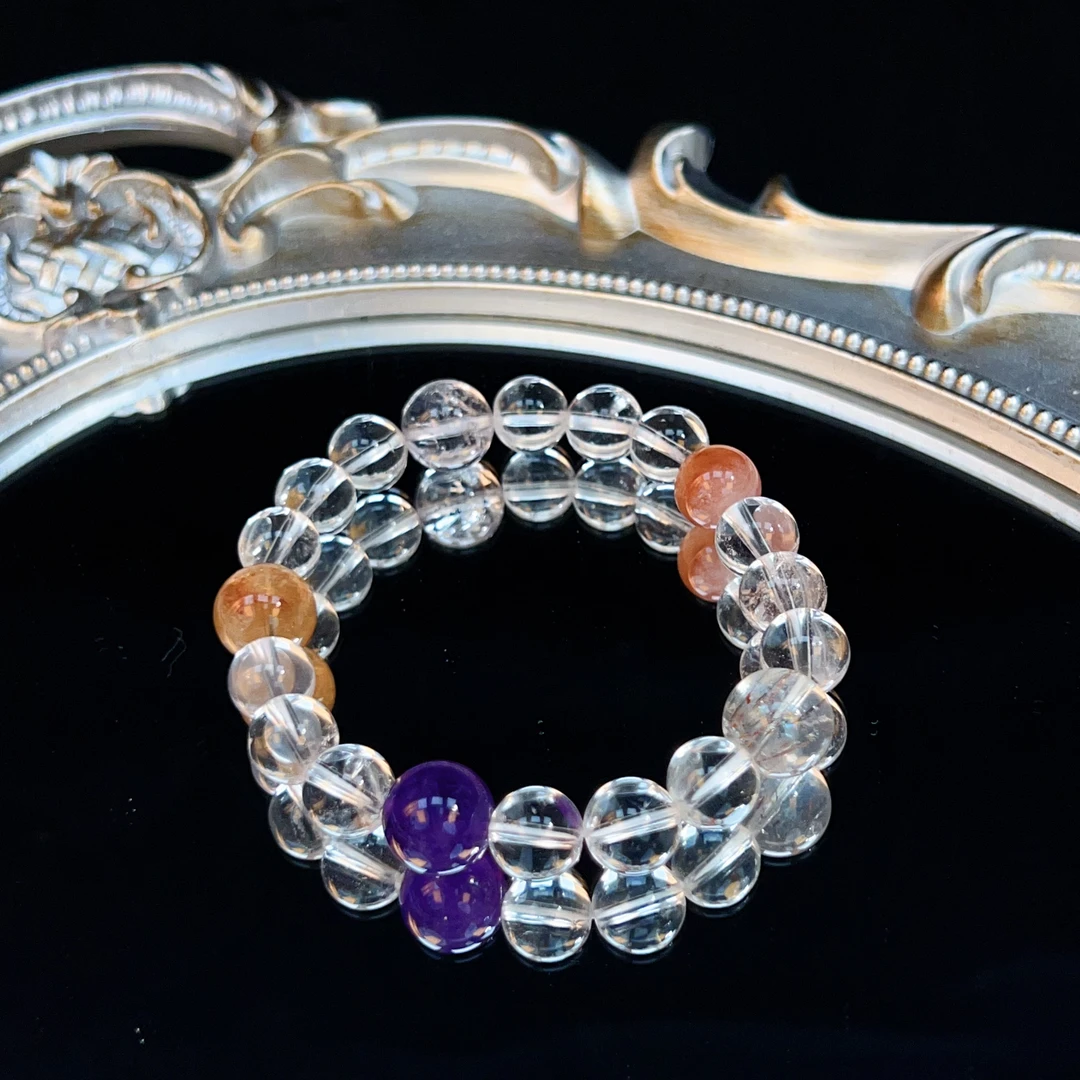 【五行】天然水晶DIY手串-S72