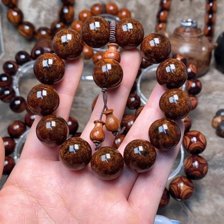 黄花梨/降香黄檀森*狼紫油梨成品加工手串