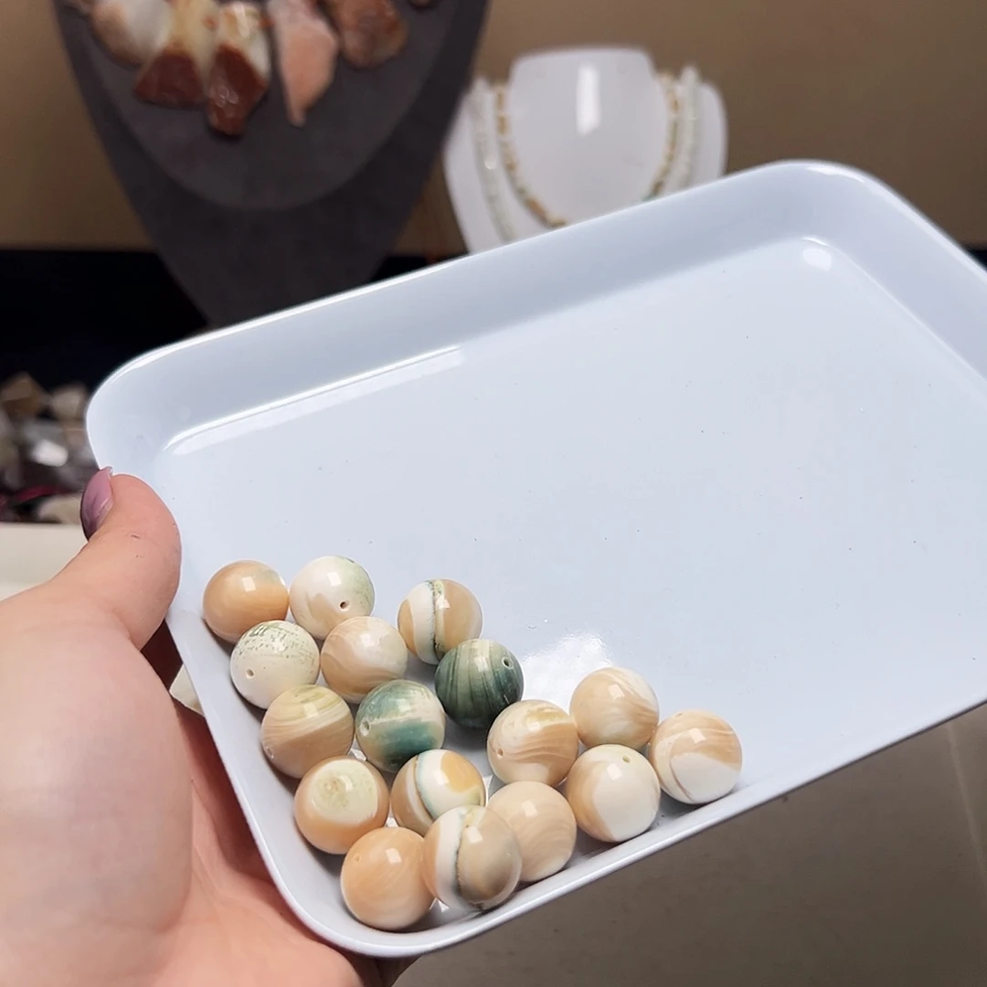 玛瑙/玉髓合金珠宝半成品j684 14.9m 月光螺一颗
