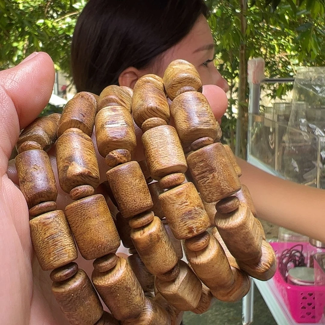 沉香手串海南老白奇金丝蜜结老板头树头油发其一1.0