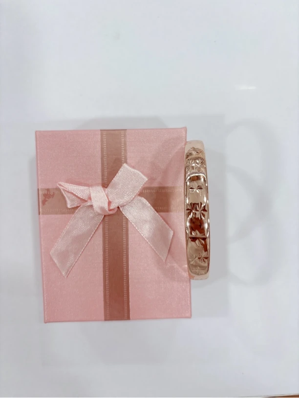 铜合金手镯 车花玫瑰金色开口新款时尚民族风手镯