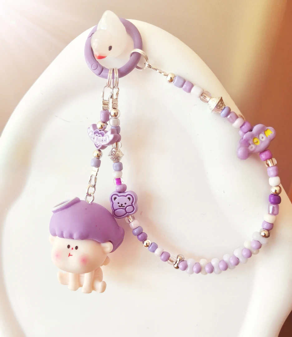 (Coco定制)手机链串串珠手工制作钥匙扣钥匙链包挂车挂款式自选