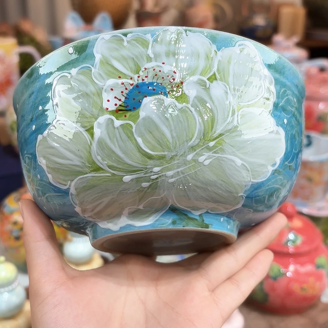 景德镇手绘高温釉下彩陶瓷茶具