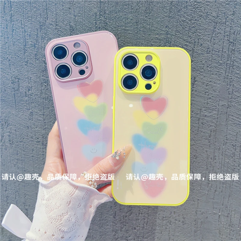 烫金玻璃壳适用苹果16/iphone/华为荣耀/OPPO/VIVO/小米手机壳潮