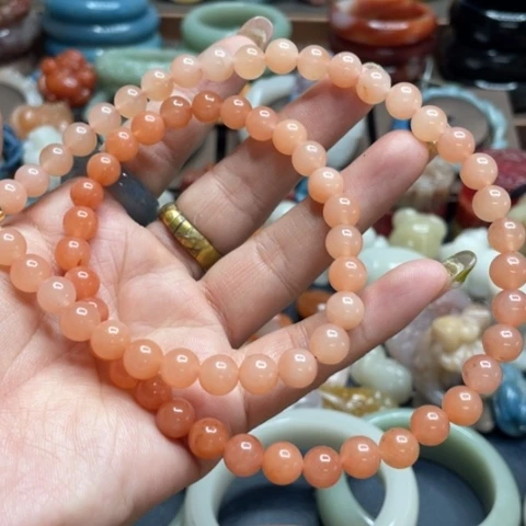 合金石英质玉（黄龙玉）手链