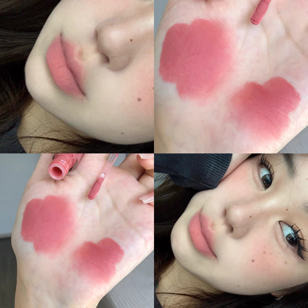 掌管调色的神！into you丝绒唇釉哑光唇泥vt03白开水蜜桃淡颜裸粉