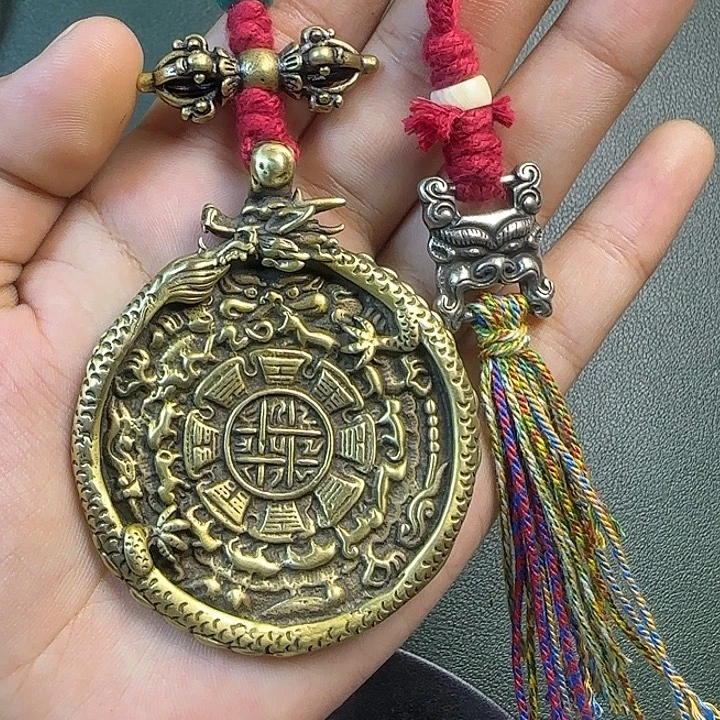 文***卿铜铁合金类藏传工艺品九宫八卦