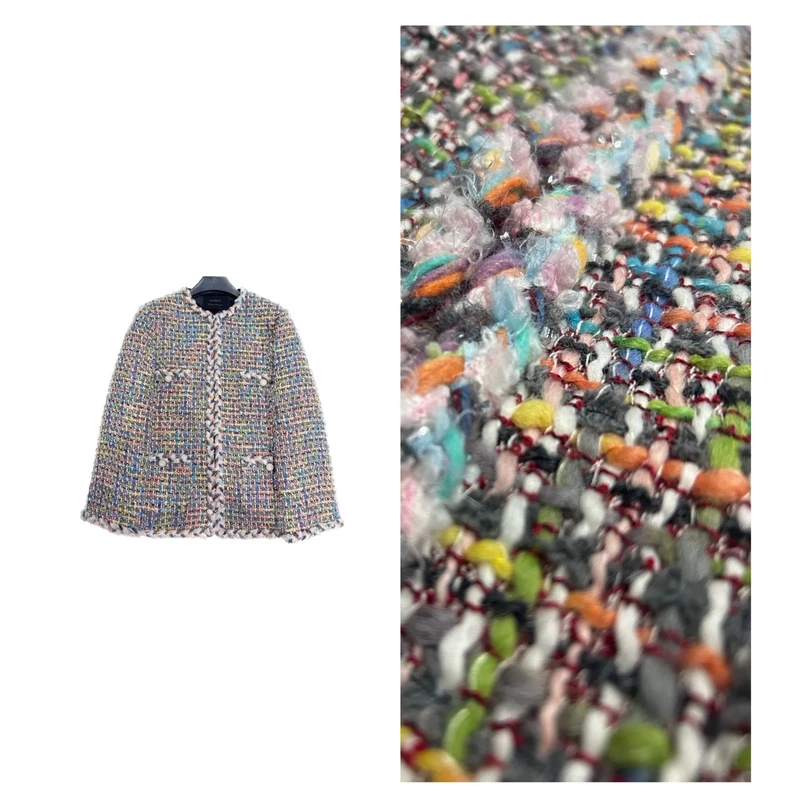 【彩虹糖】 高级百搭款精致时尚女士羊毛气质毛呢大衣小香风外套