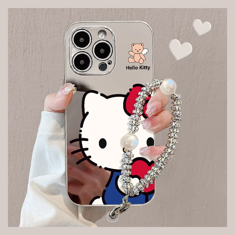 爱心kt猫手链适用16手机壳华为mate70pro带支架13带支架15/14
