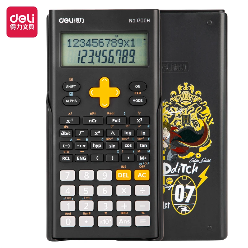 Deli/得力函数计算器学生用数学高考中考多功能科学计算机可爱