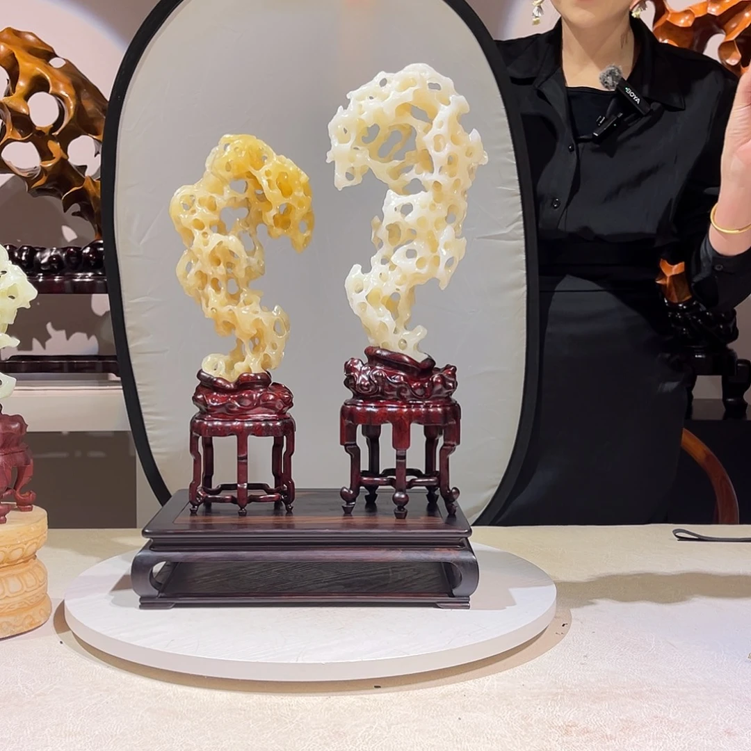 一***叶太湖石摆件太湖石