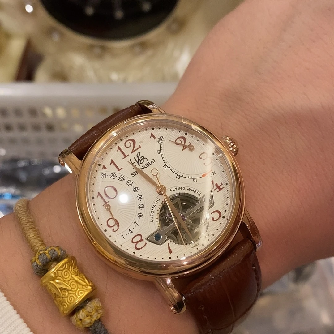 精钢老上海动储全自动机械表