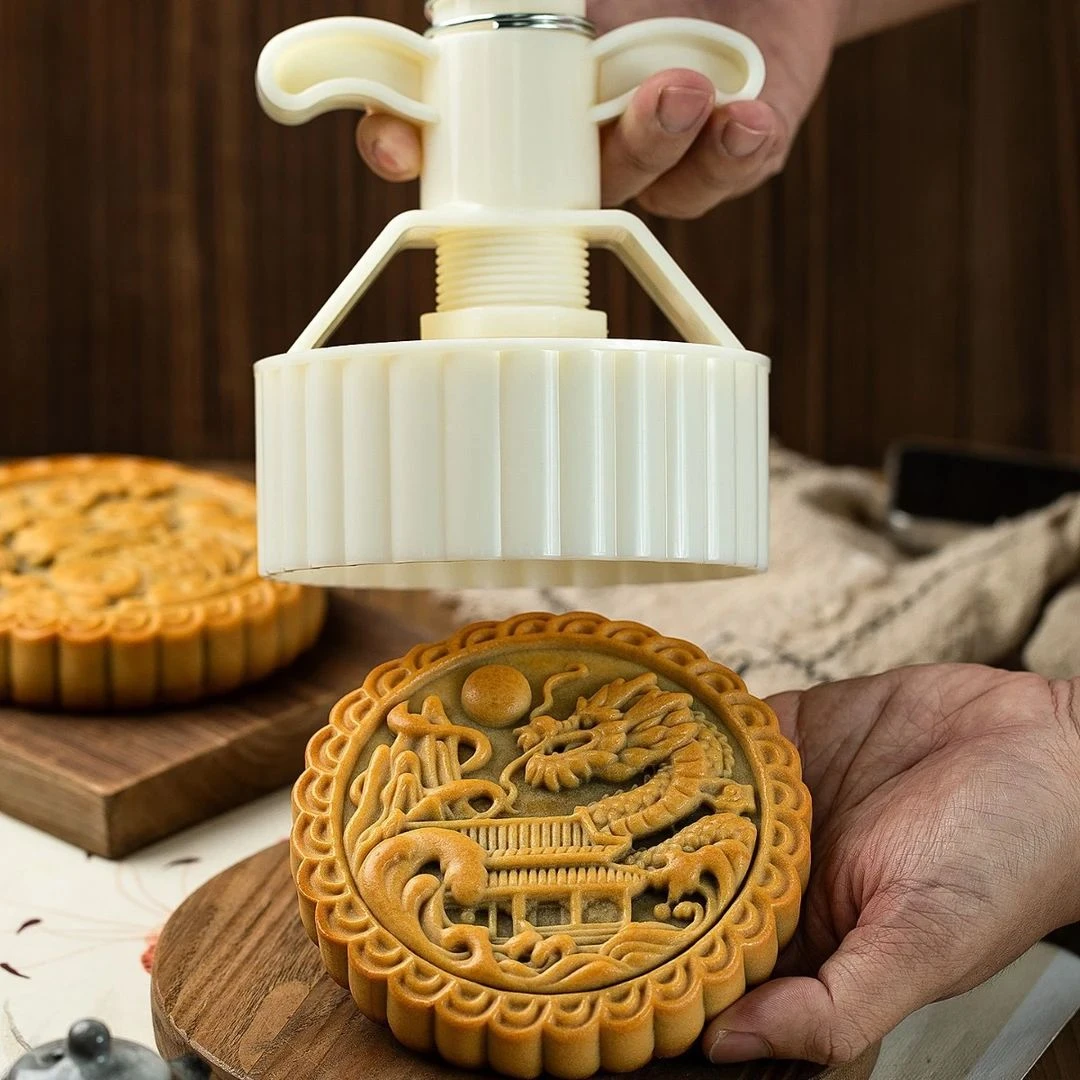 500g月饼模可以换花片传统大月饼模具中秋大月饼模具