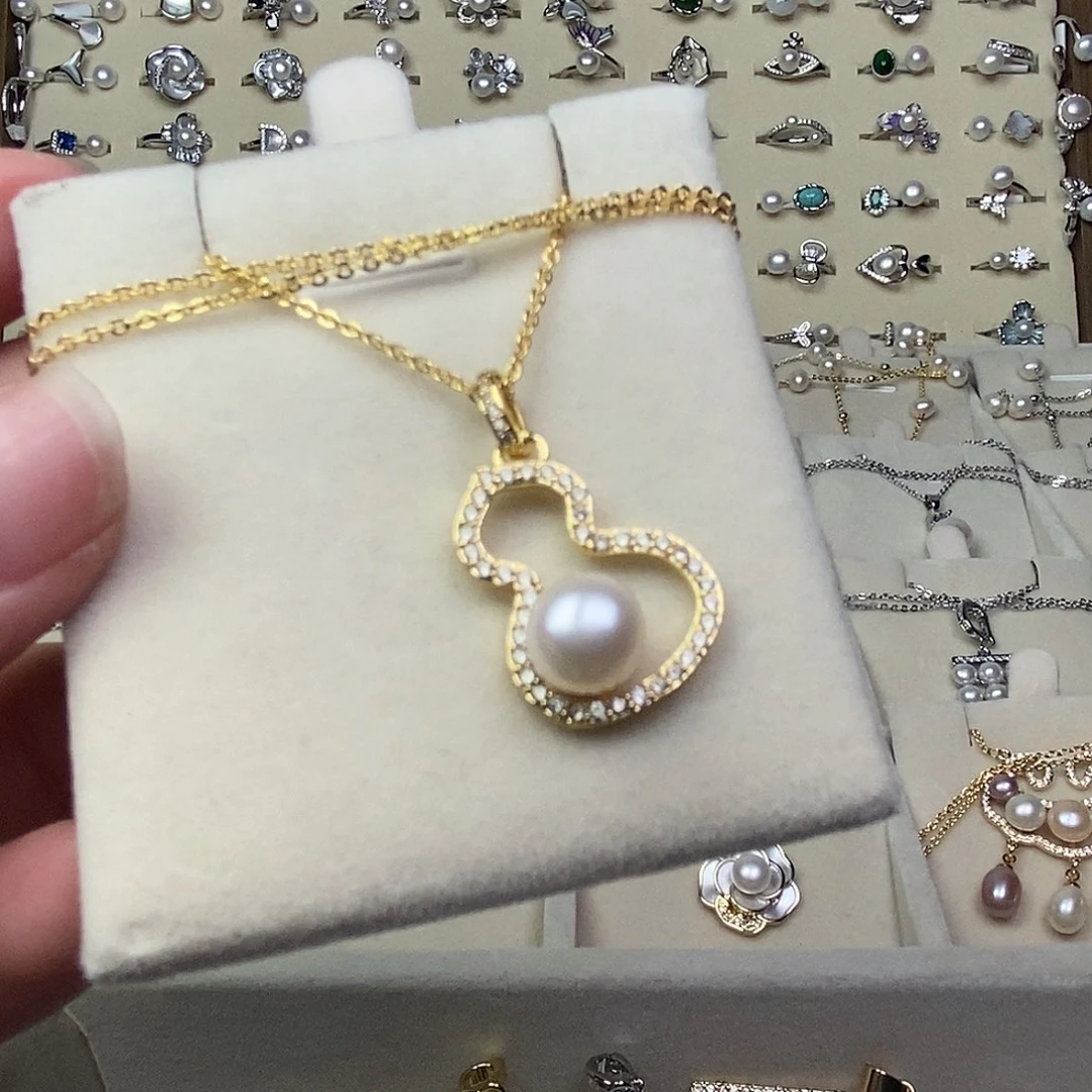 淡水珍珠耳饰银S925镶嵌