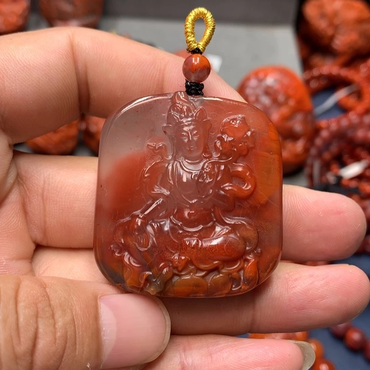 南红玛瑙未镶嵌吊坠(不含链)