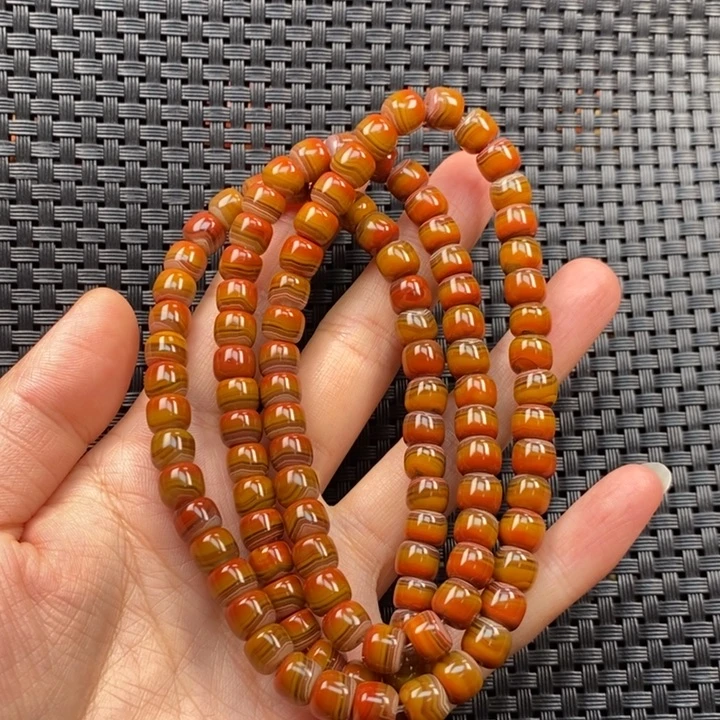 玛瑙/玉髓未镶嵌项链战国红项链