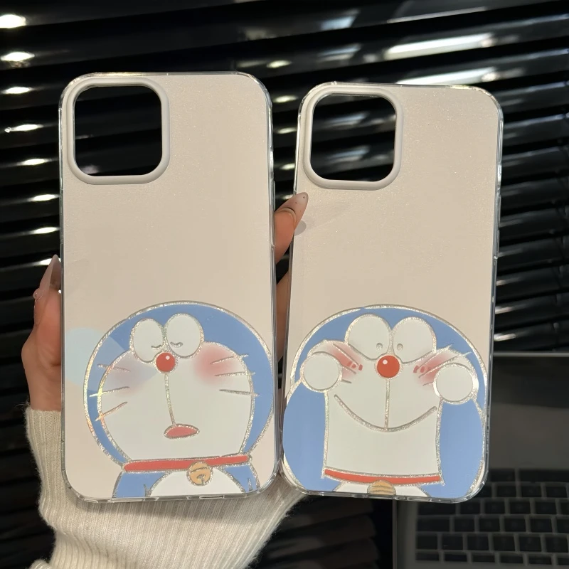 打盹蓝胖子适用苹果16pro创意iPhone15手机壳imd羽纱荣耀可爱华为