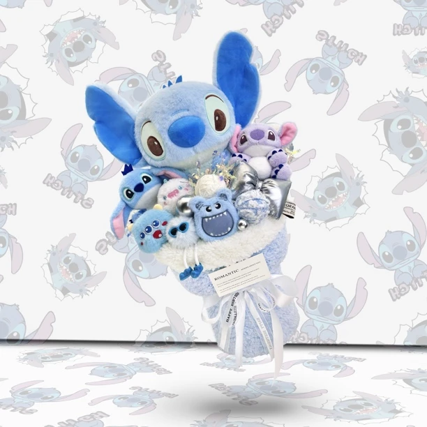 史迪仔玩偶花束生日礼物送男友送女友闺蜜娃娃花束卡通花成品花束