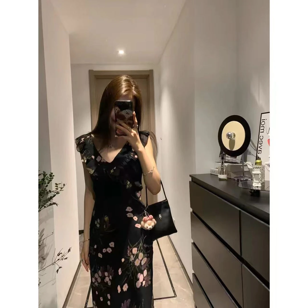 徐秋阳  薰衣草 气质显瘦时尚碎花百搭舒适连衣裙9315