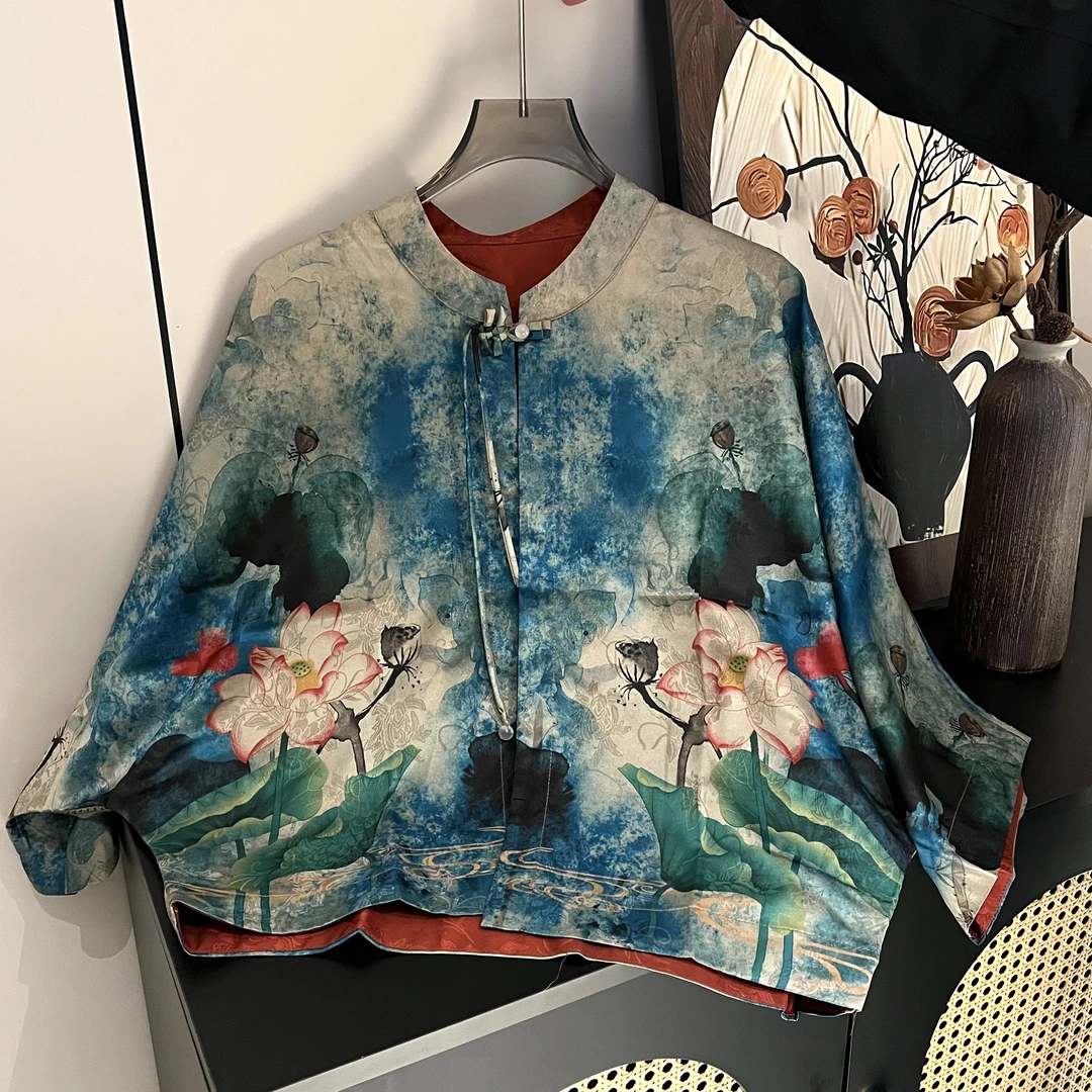 【荷塘】新款夏季暗纹提花新中式防嗮服外套 YC6083